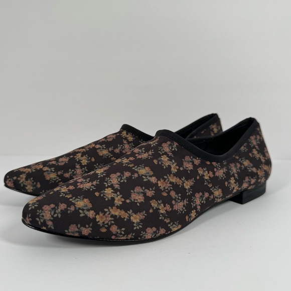 Lori Goldstein Collection Sasi Stretch Knit Slip On Flat, Black Floral Size 8.5 - Picture 3 of 7
